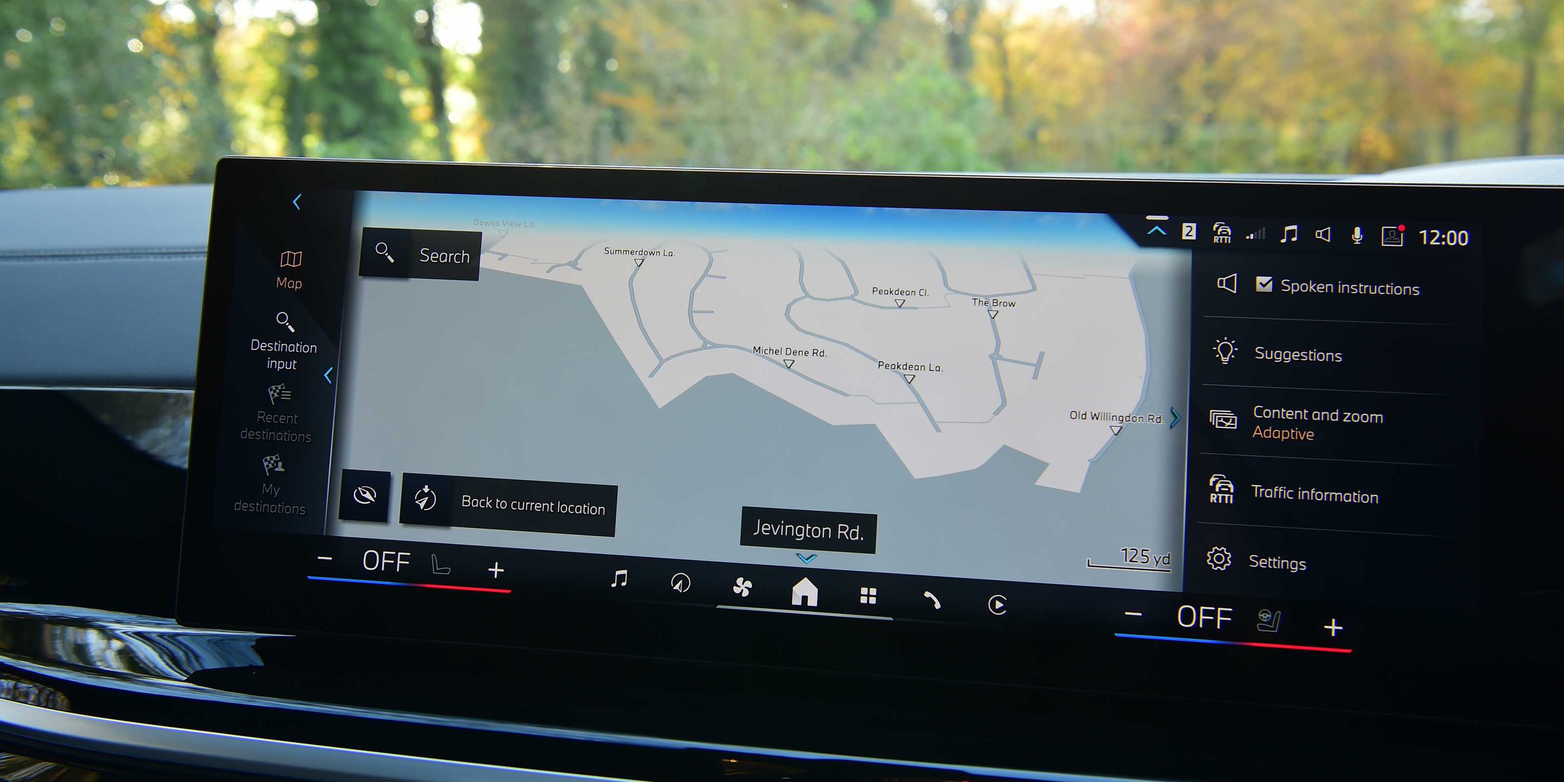 BMW X5 infotainment sat-nav screen
