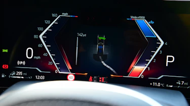BMW X5 digital instrument cluster parking screen