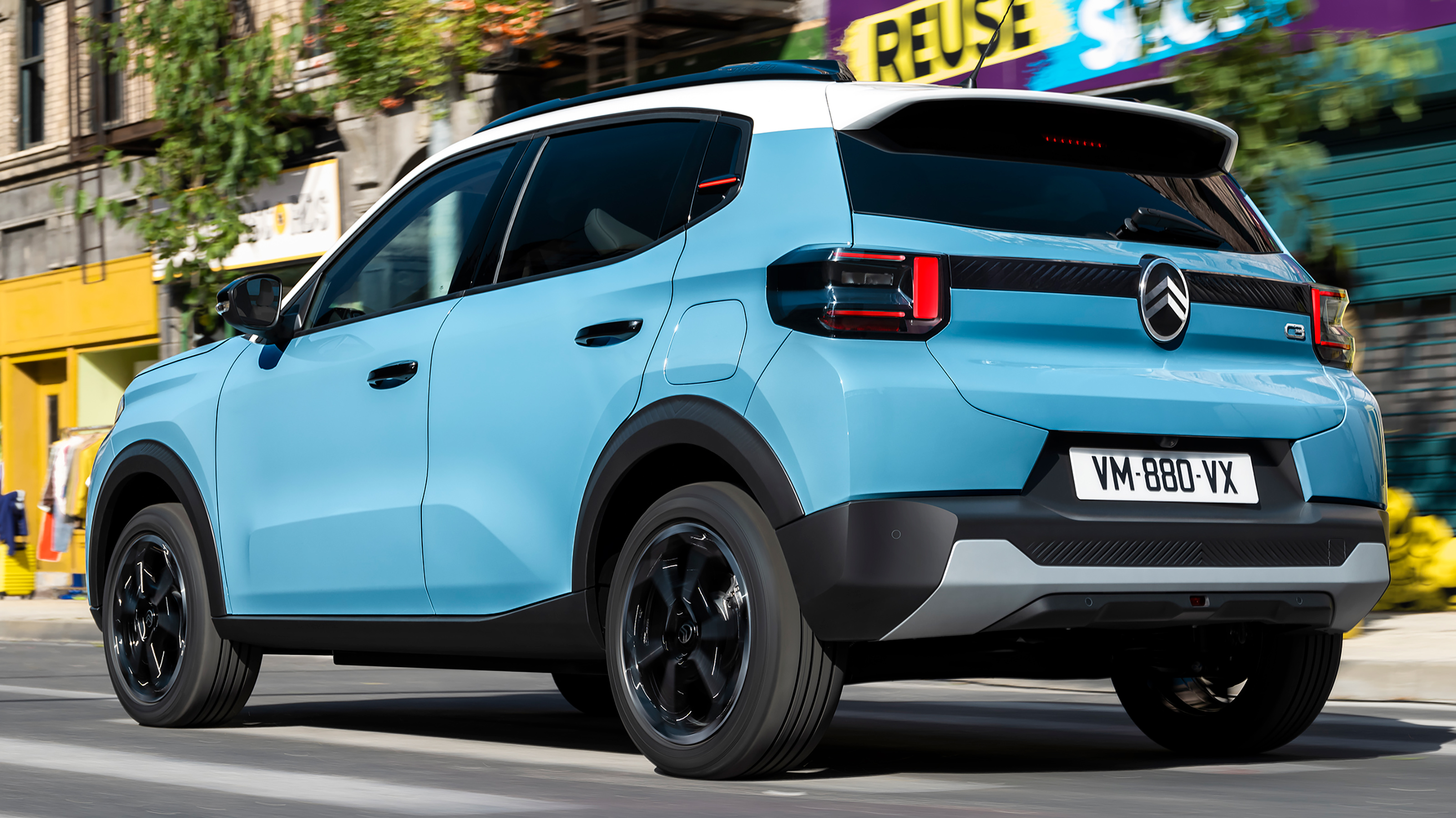 New Citroen C3 supermini - rear 3/4