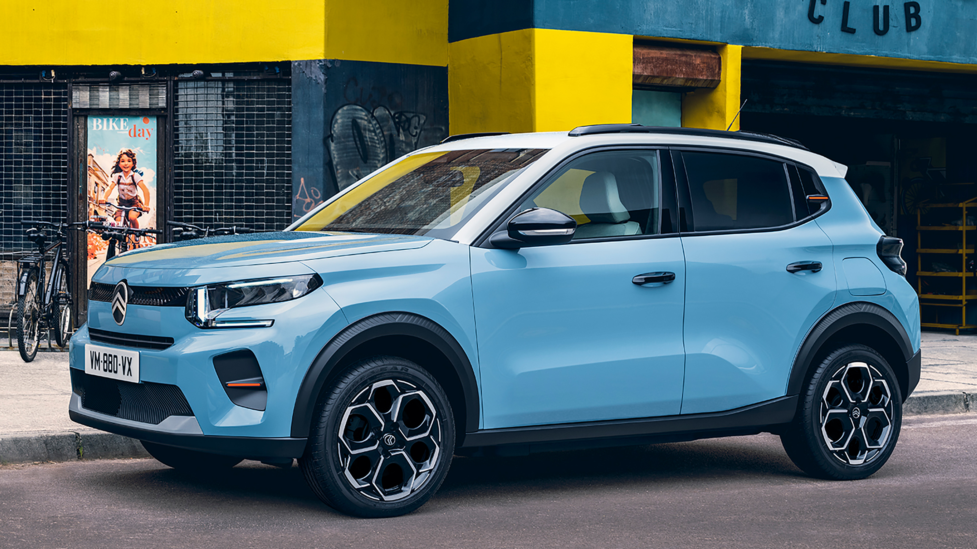 New Citroen C3 supermini - front 3/4 