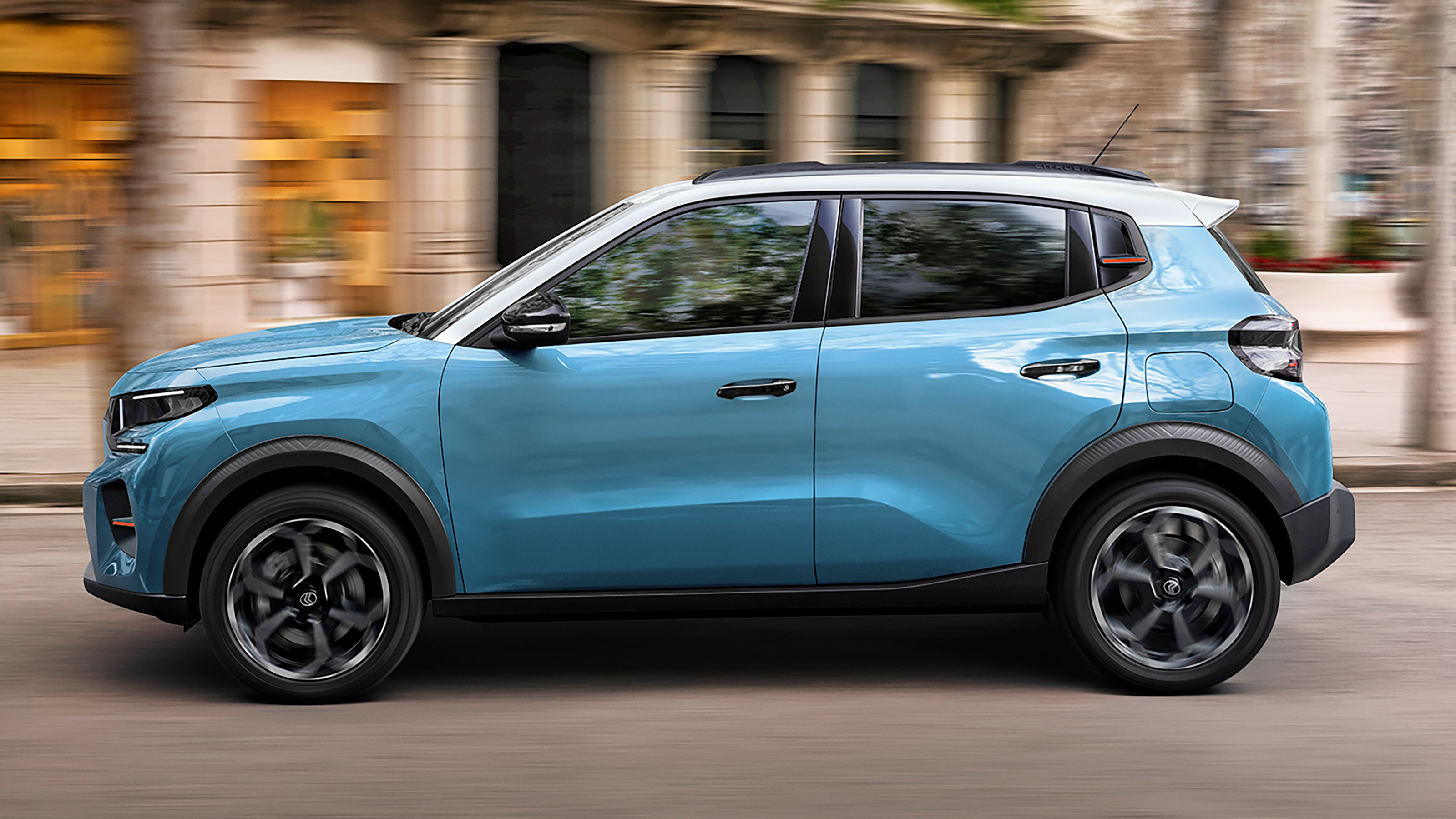 New Citroen C3 supermini - dynamic side shot