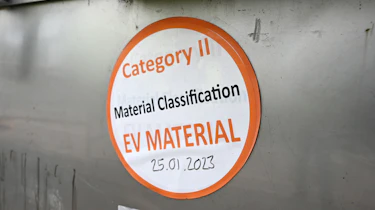 Battery recycling process - Material classification