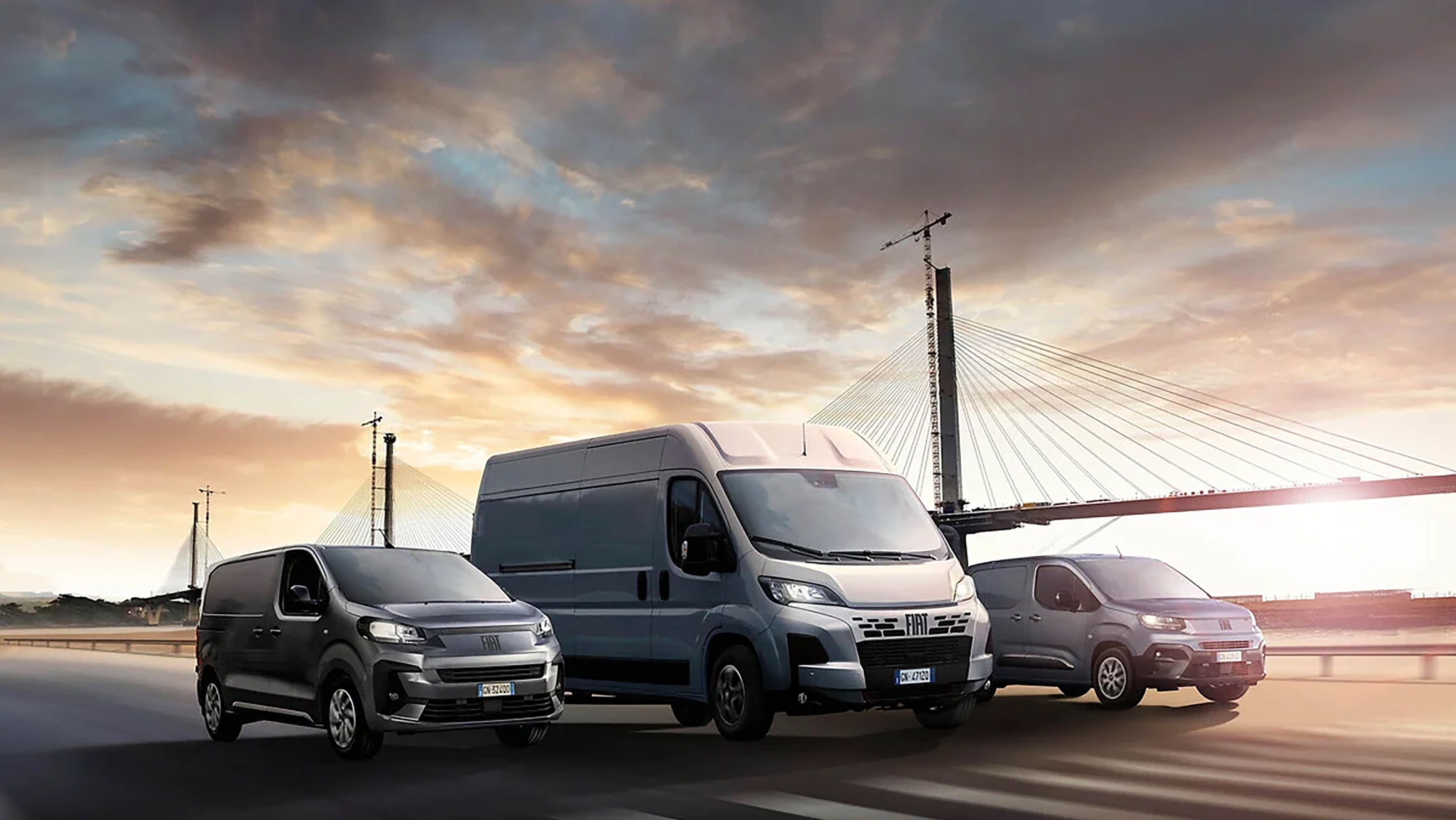 Fiat Doblo, Scudo and Ducato vans - front tracking 