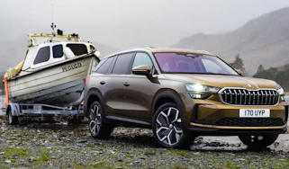 Skoda Kodiaq - front towing a boat