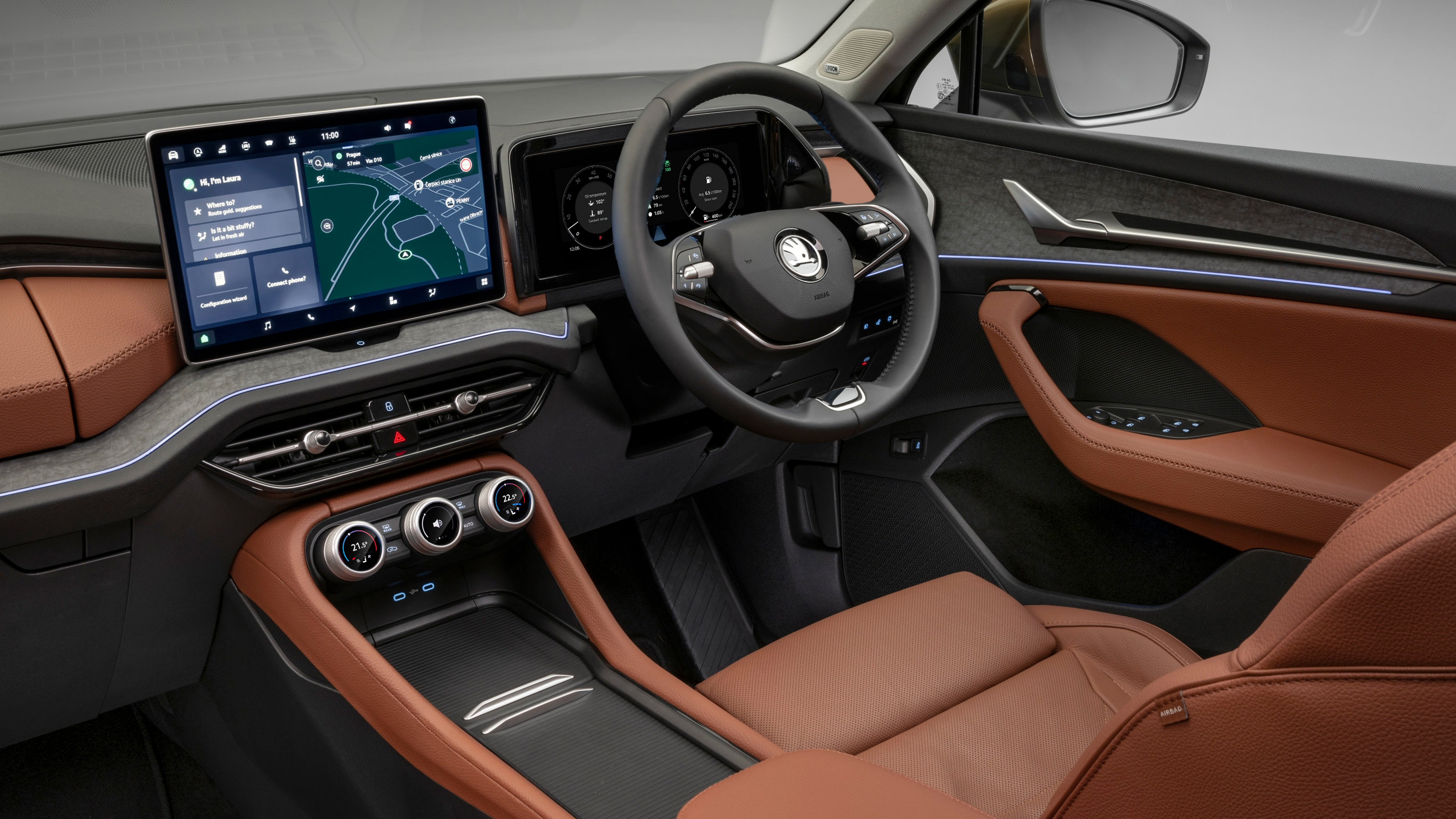 New Skoda Kodiaq - front interior  