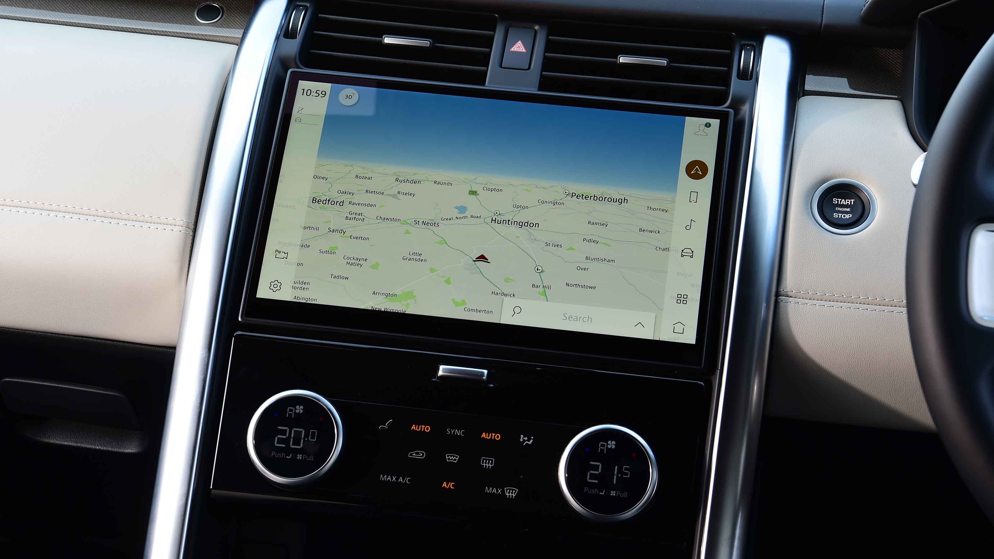 Land Rover Discovery sat-nav screen