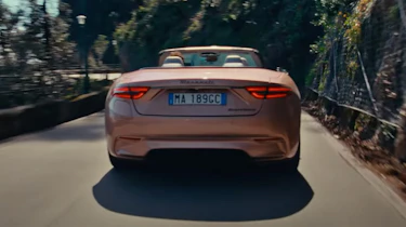 Maserati GranCabrio Folgore rear tracking shot