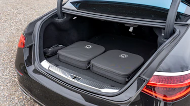 Mercedes S-Class boot with charging cables