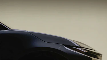 Teaser image of Toyota's upcoming electric SUV - front