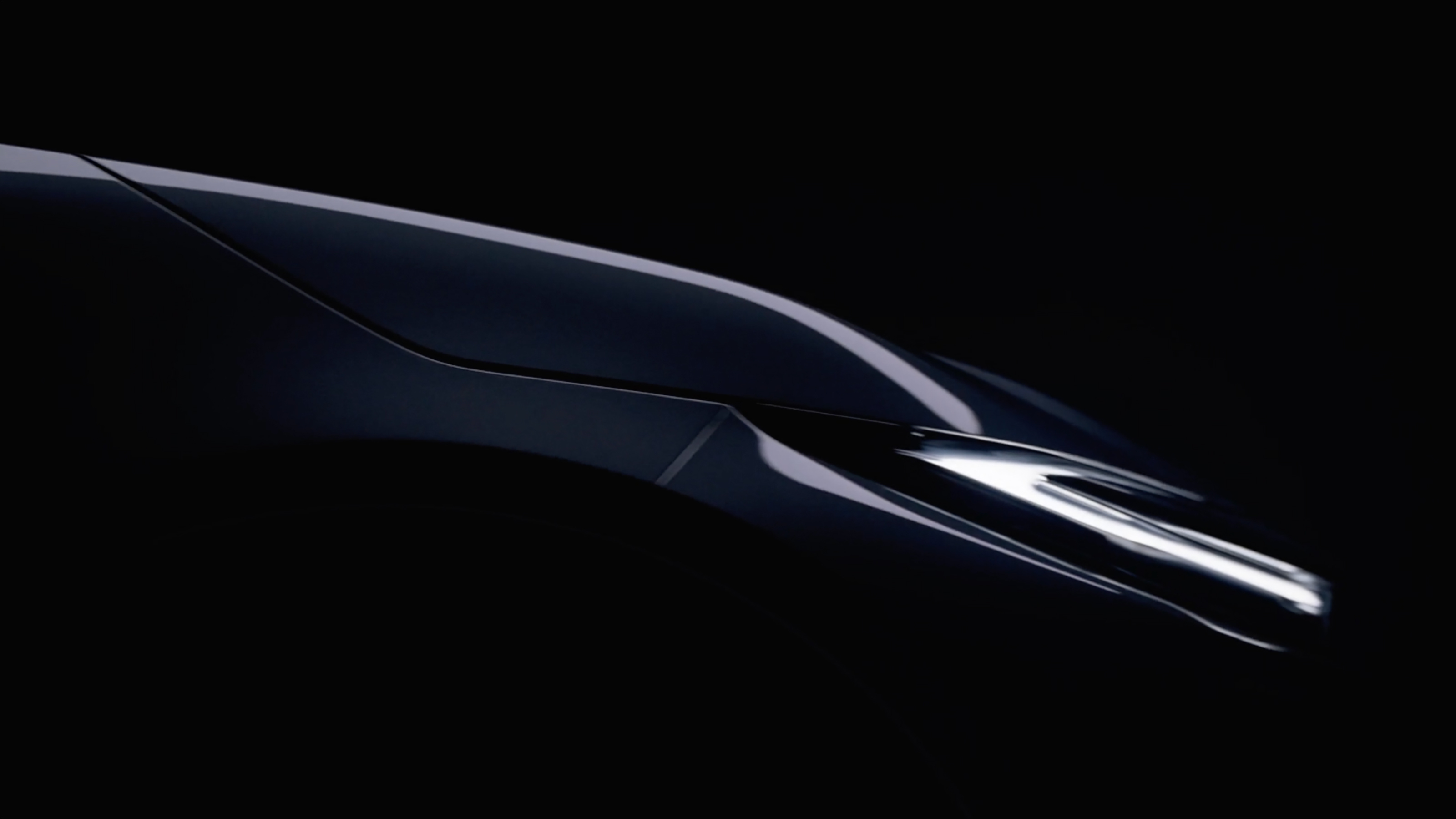 Teaser image of Toyota's upcoming electric SUV - front headlight 