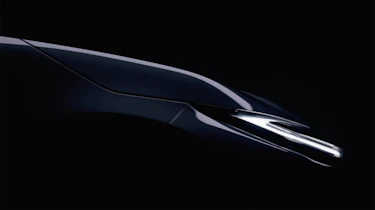 Teaser image of Toyota's upcoming electric SUV - front headlight