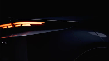 Teaser image of Toyota's upcoming electric SUV - rear tail light
