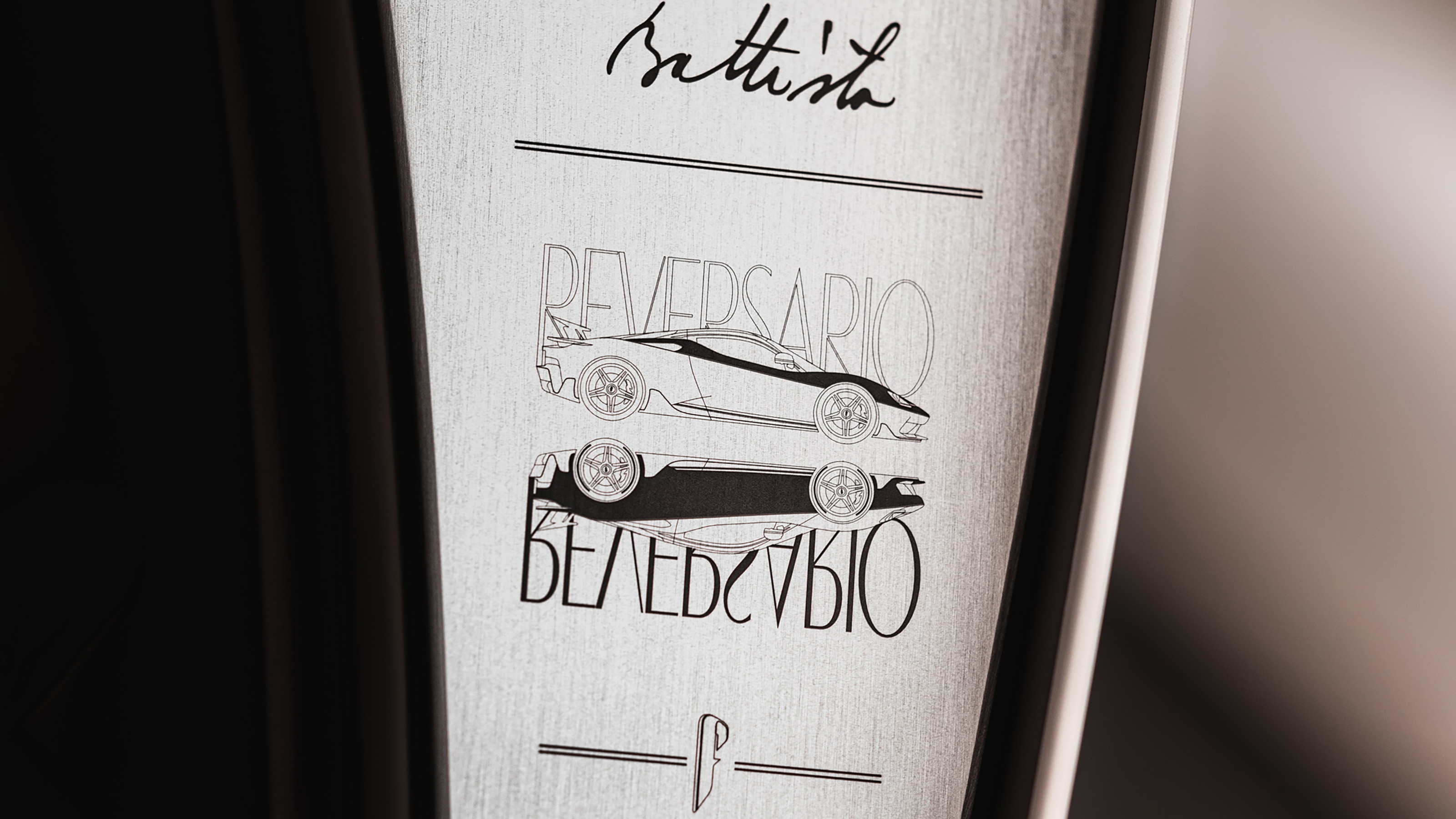 Pininfarina Battista Reversario trim plate