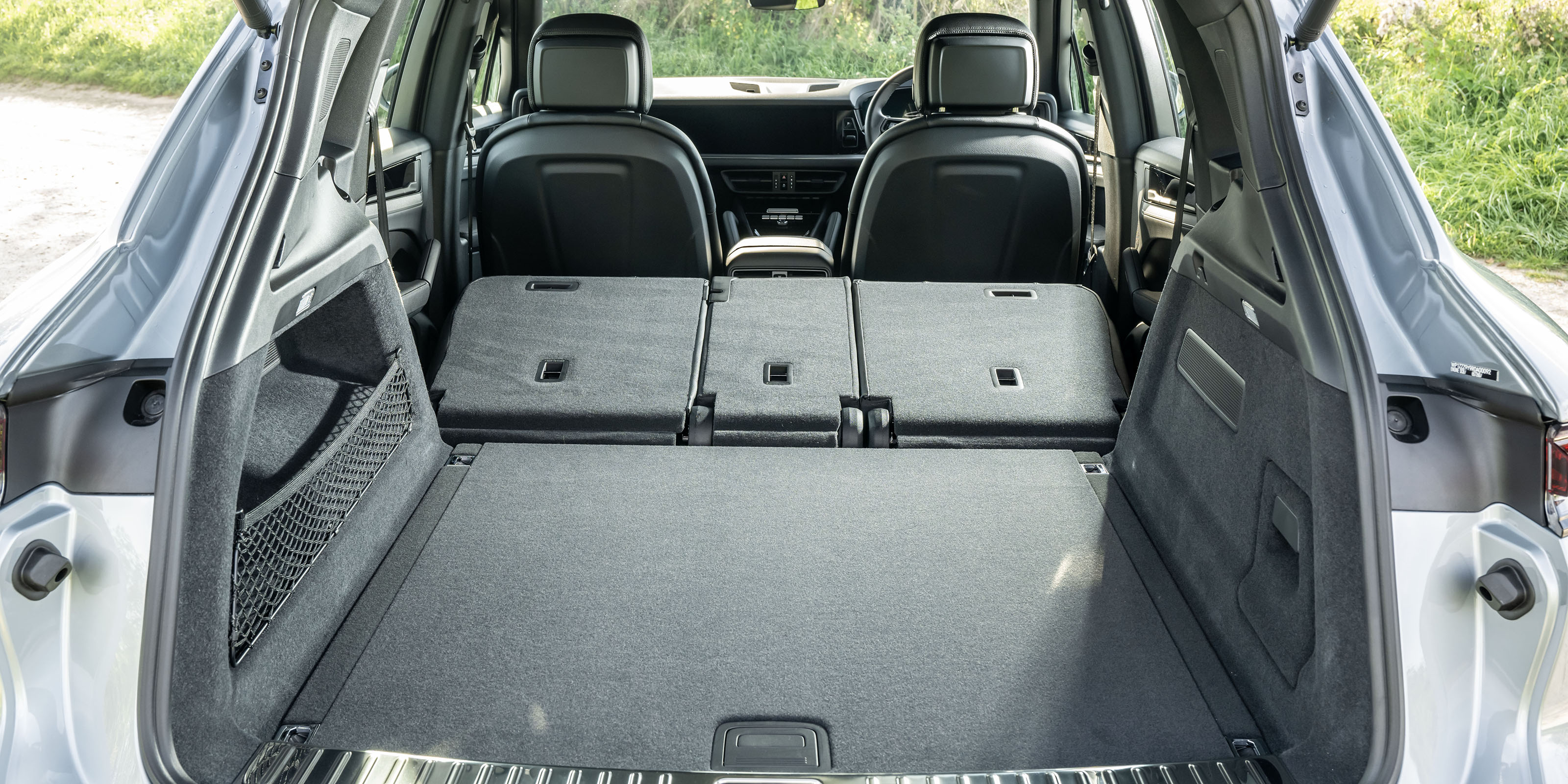 Porsche Cayenne seats folded