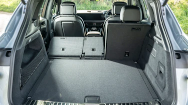 Porsche Cayenne boot seats partially folded