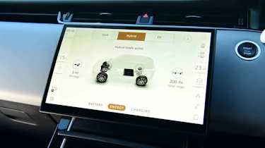 Range Rover Evoque P300e Autobiography - hybrid infotainment screen