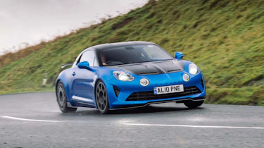 Alpine A110R front cornering