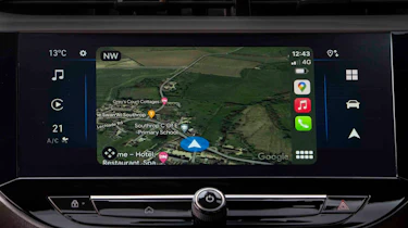 Vauxhall Corsa 1.2 Turbo GS sat-nav on infotainment screen