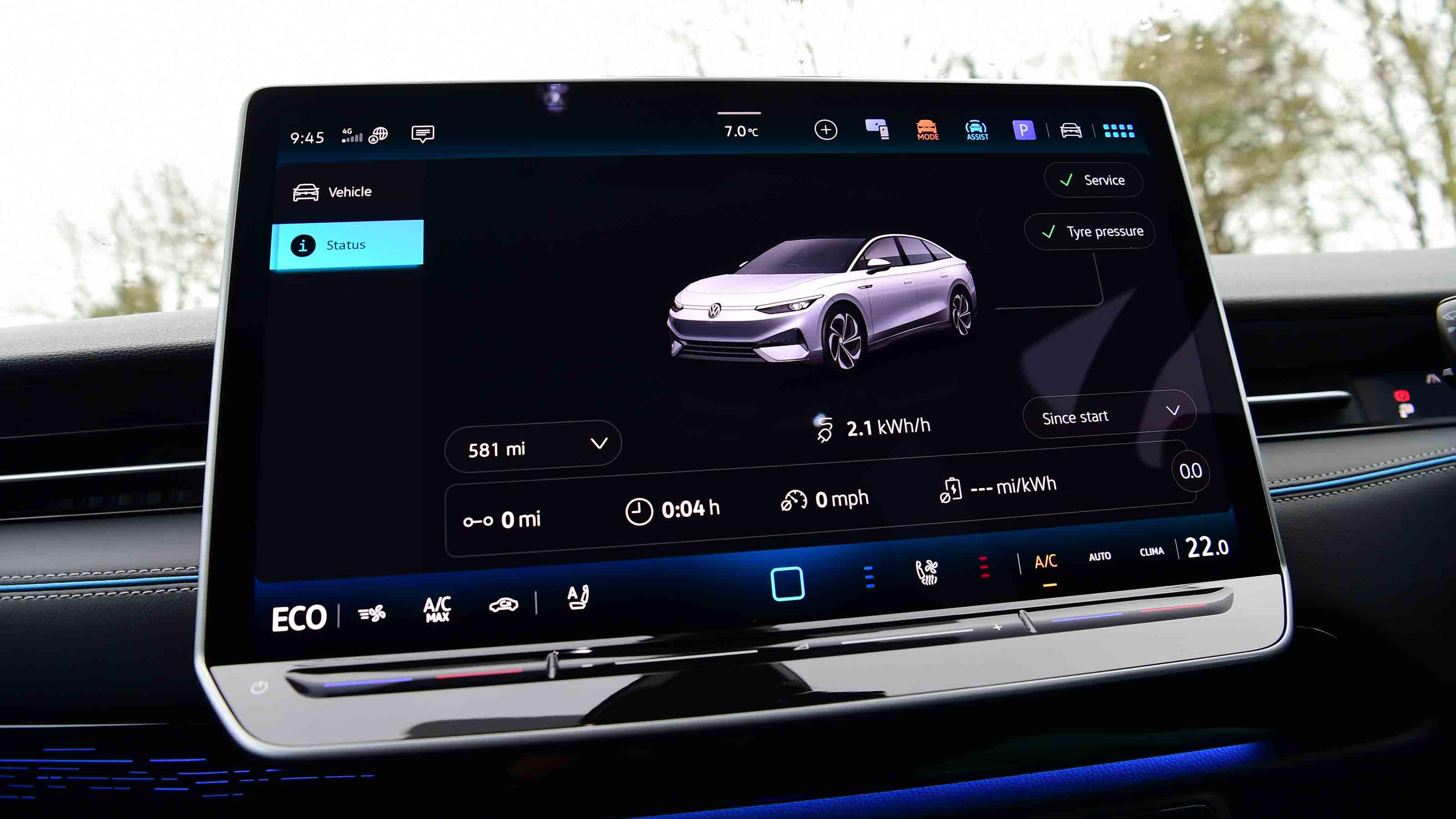 Volkswagen ID.7 - infotainment efficiency screen