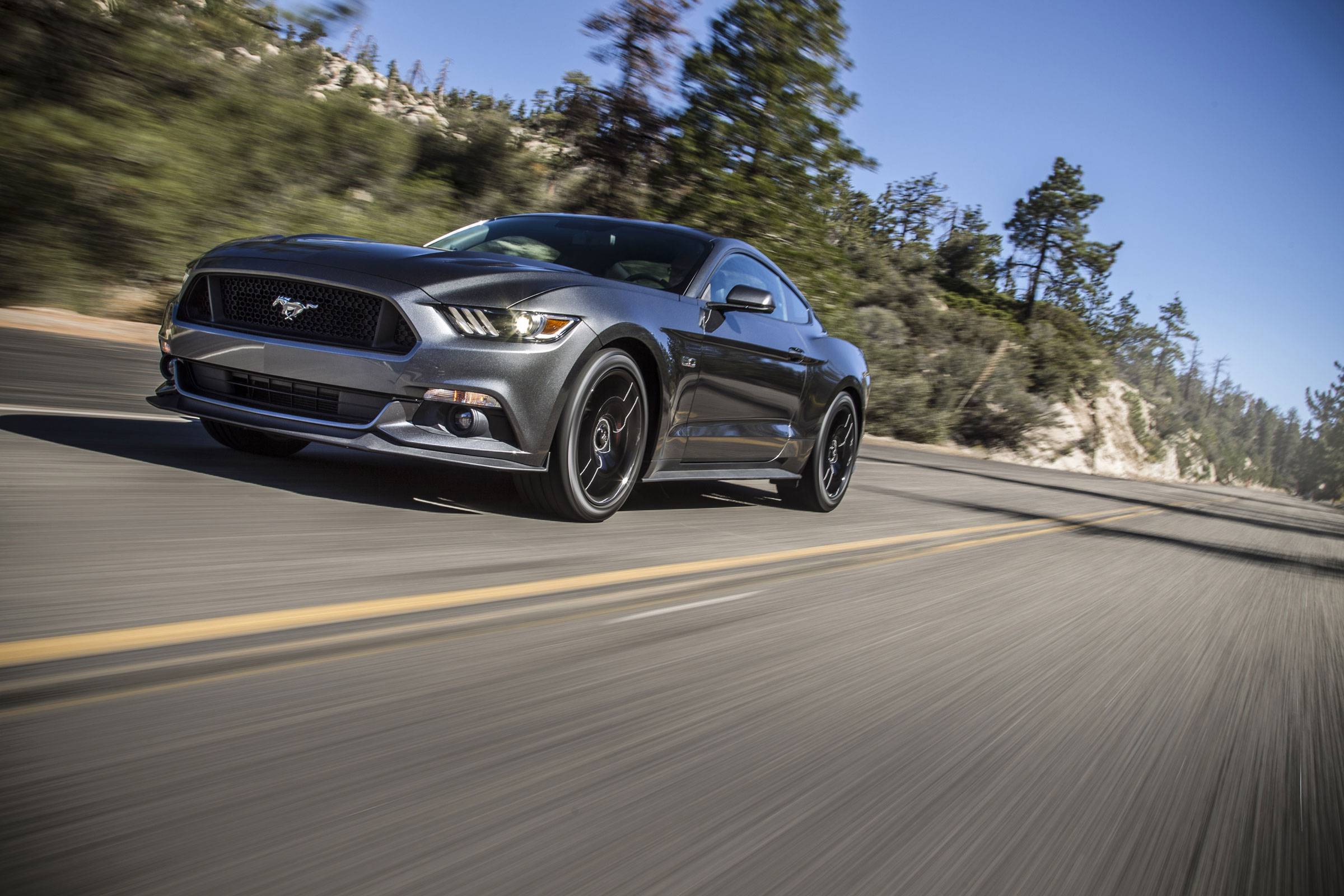 Ford Mustang driving