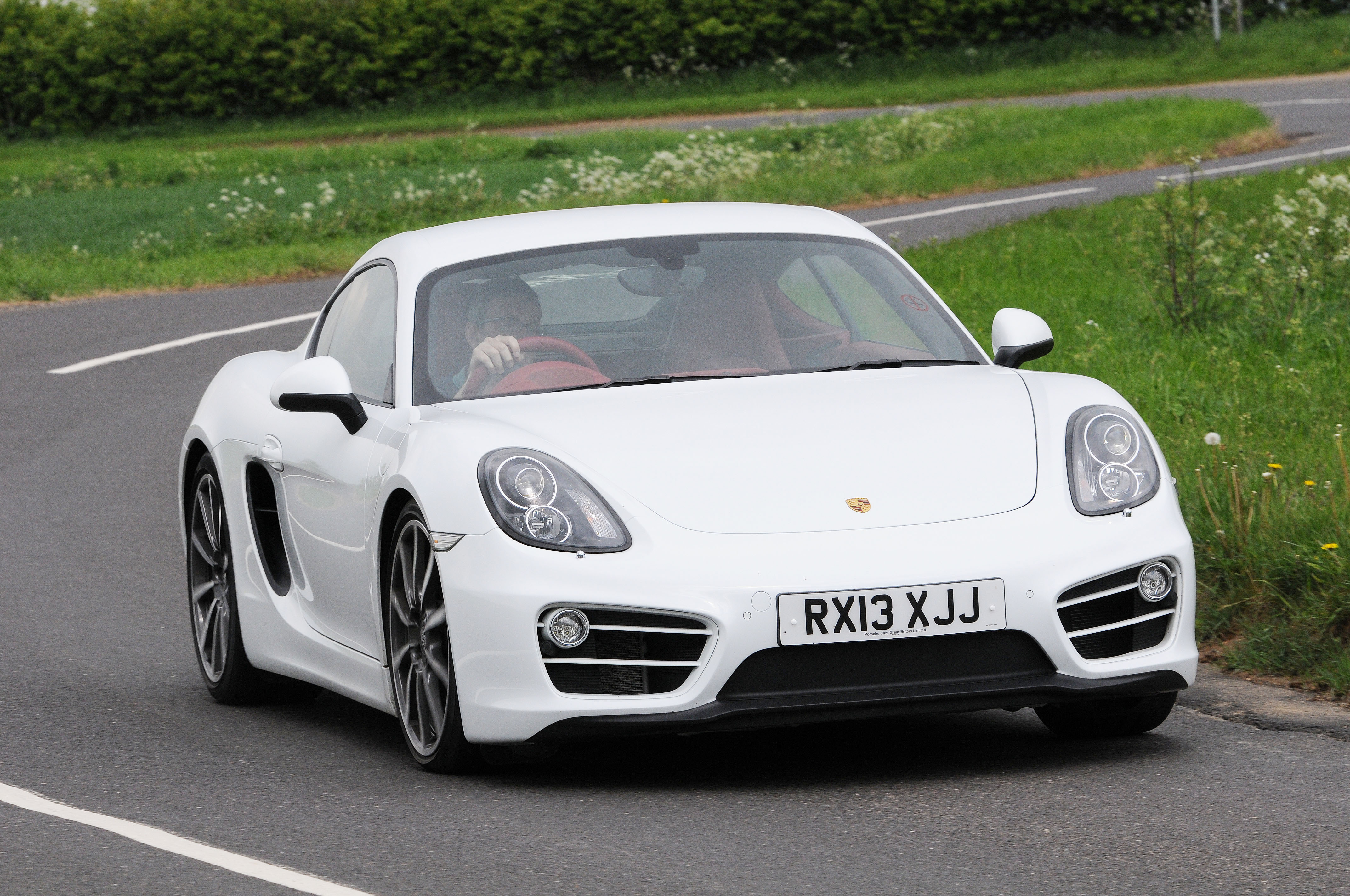 Porsche Cayman cornering