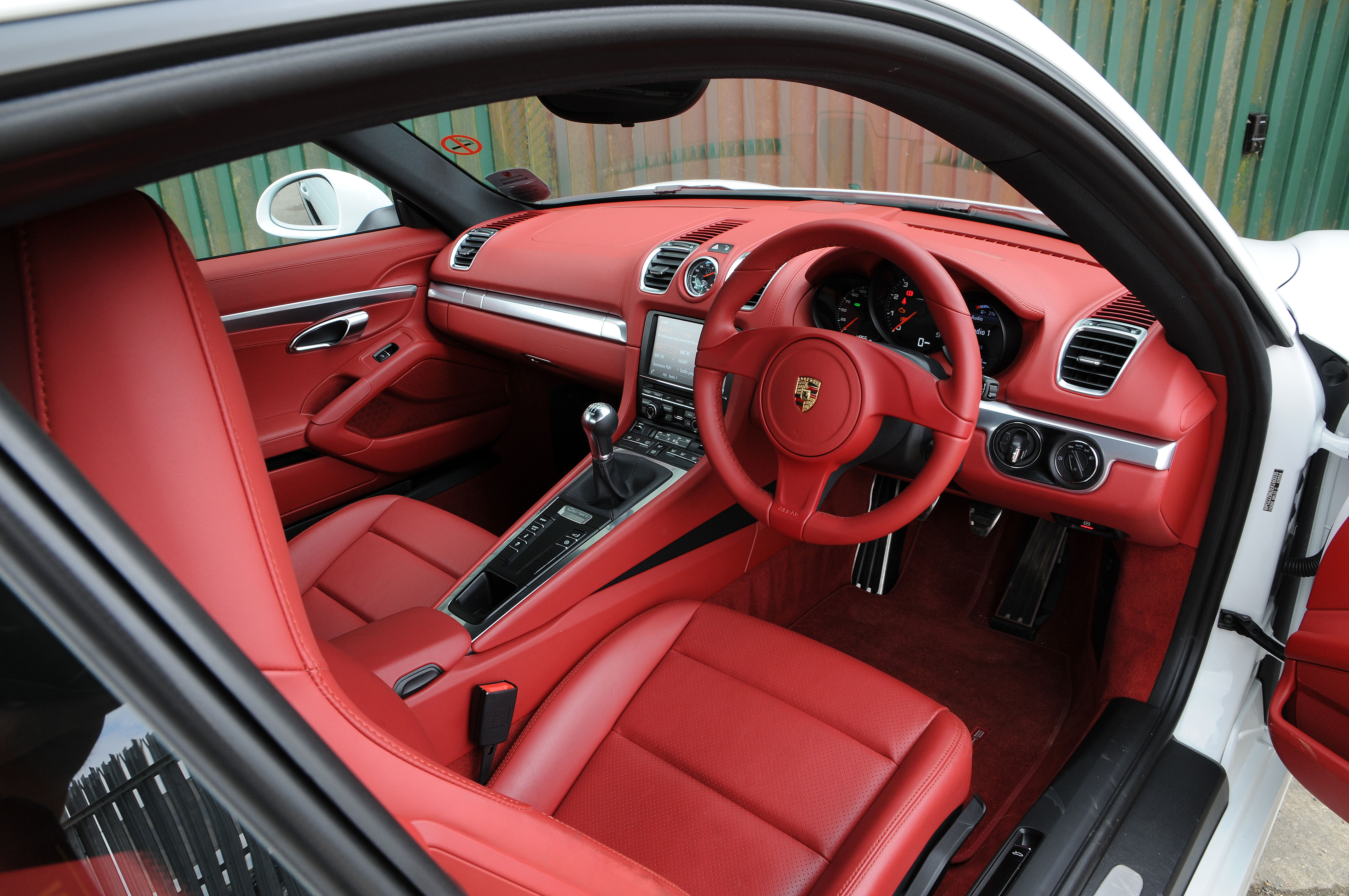 Porsche Cayman inside cabin