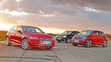 Audi A3 e-tron vs BMW i3 & Mitsubishi Outlander PHEV