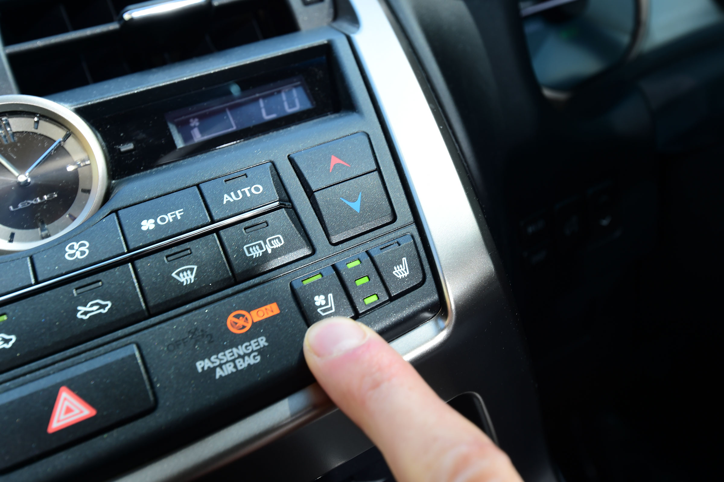 Lexus NX - heated and cooled seats button