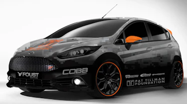 Ford Fiesta ST by Cobb and Tanner Foust Racing. It's design is inspired by the military, with digital camouflage paintwork.