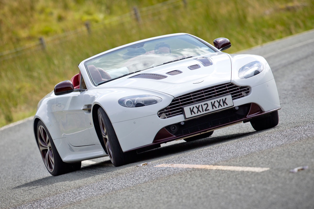 Aston Martin V12 Vantage Roadster front cornering