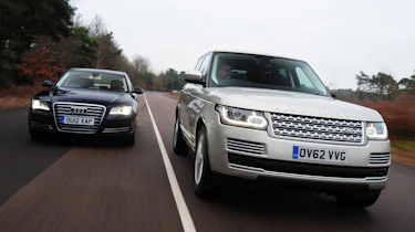 Audi A8 L and Range Rover front tracking