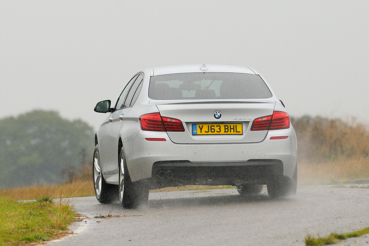 BMW 5 Series saloon 2013 rear action