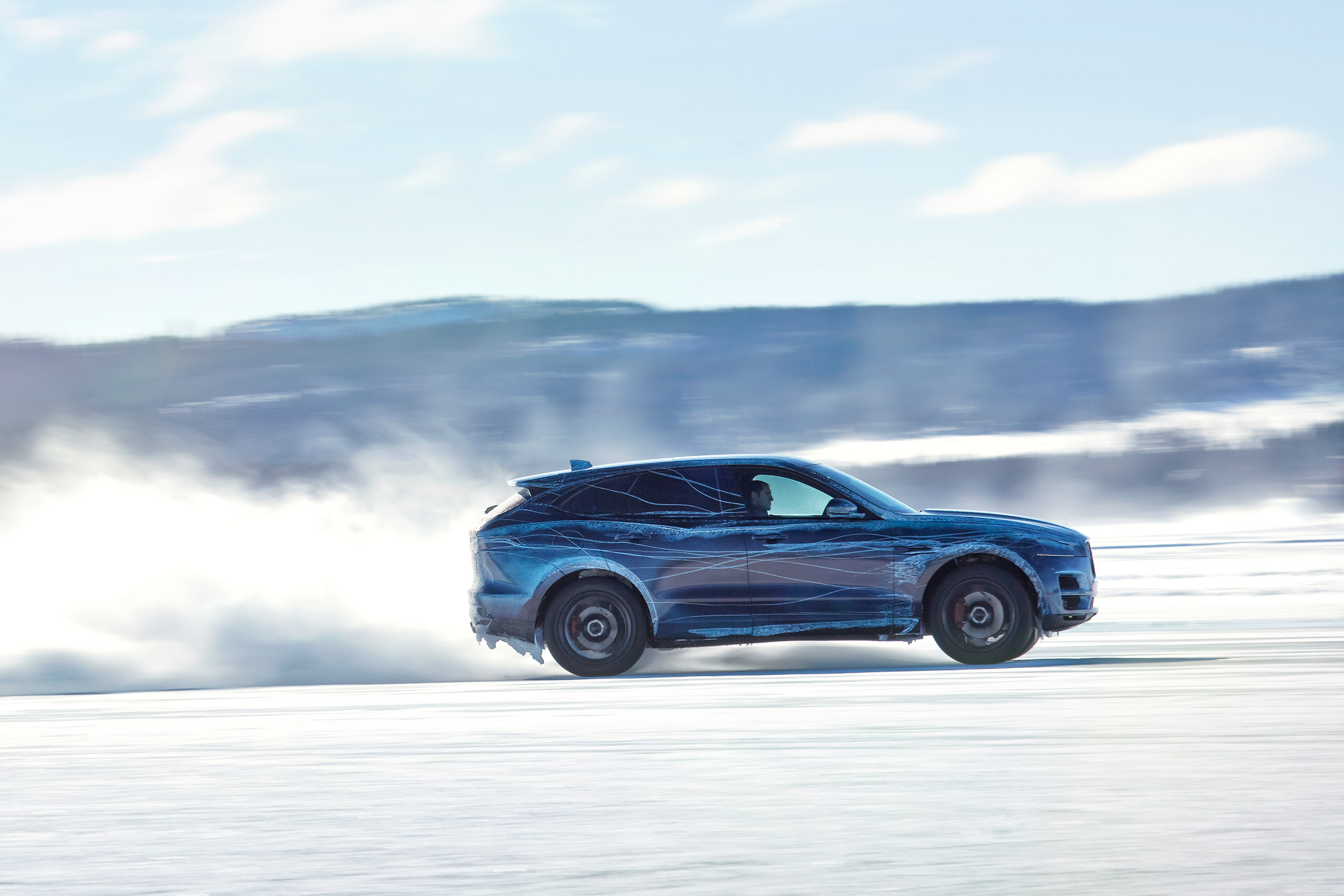 Jaguar F-Pace winter testing - side
