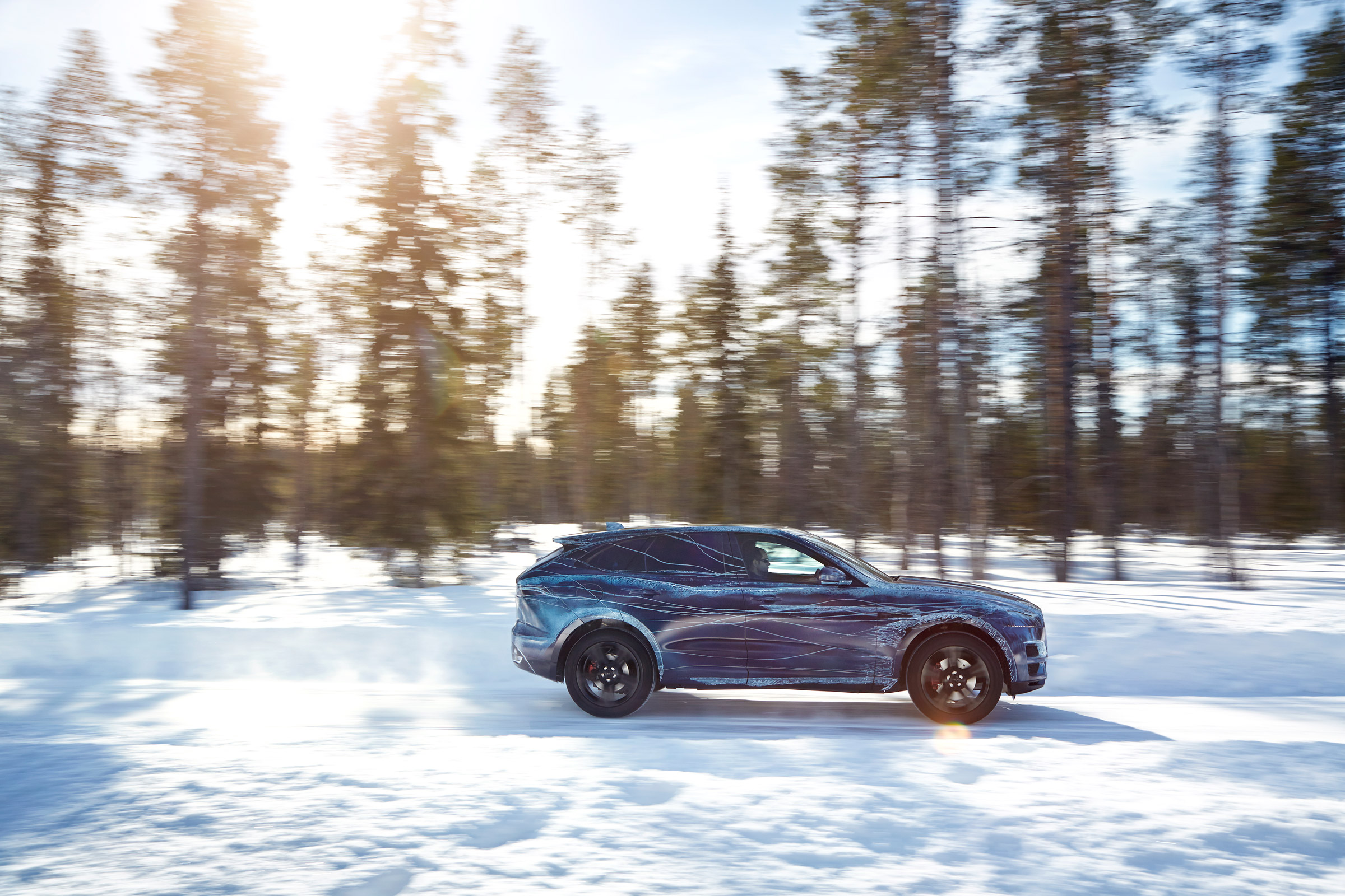 Jaguar F-Pace winter testing - side