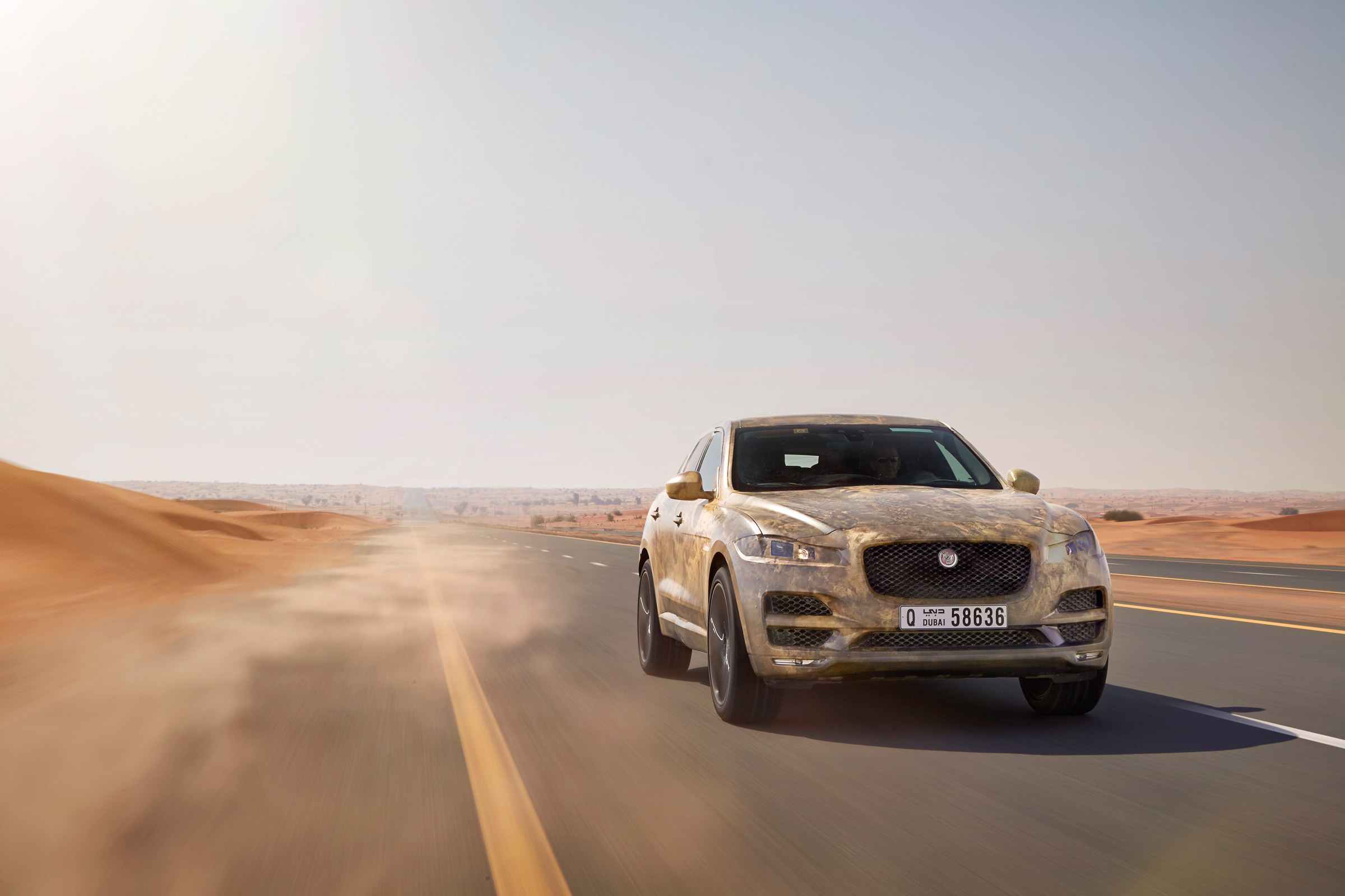 Jaguar F-Pace summer testing - hot weather