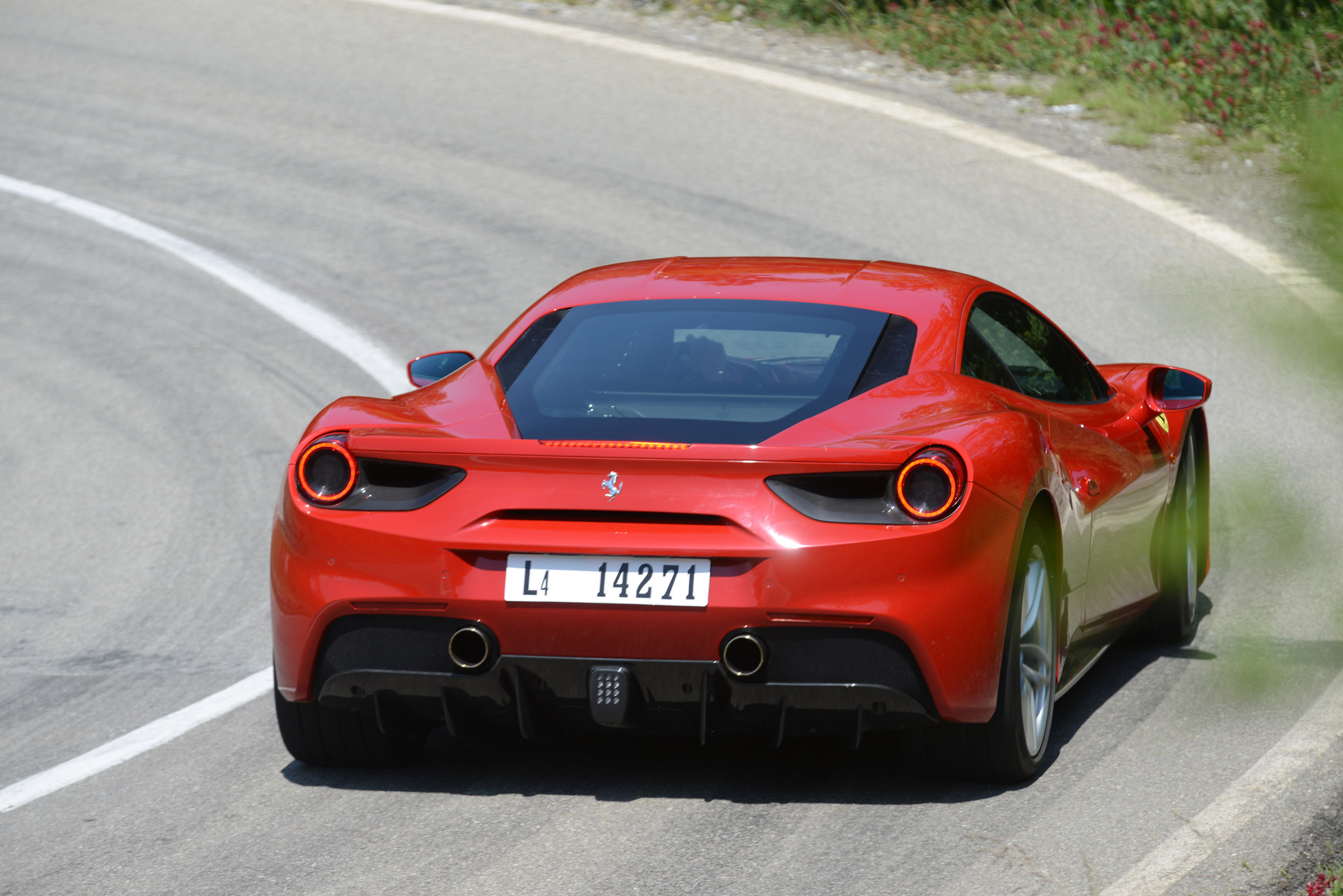 Ferrari 488 GTB rear action