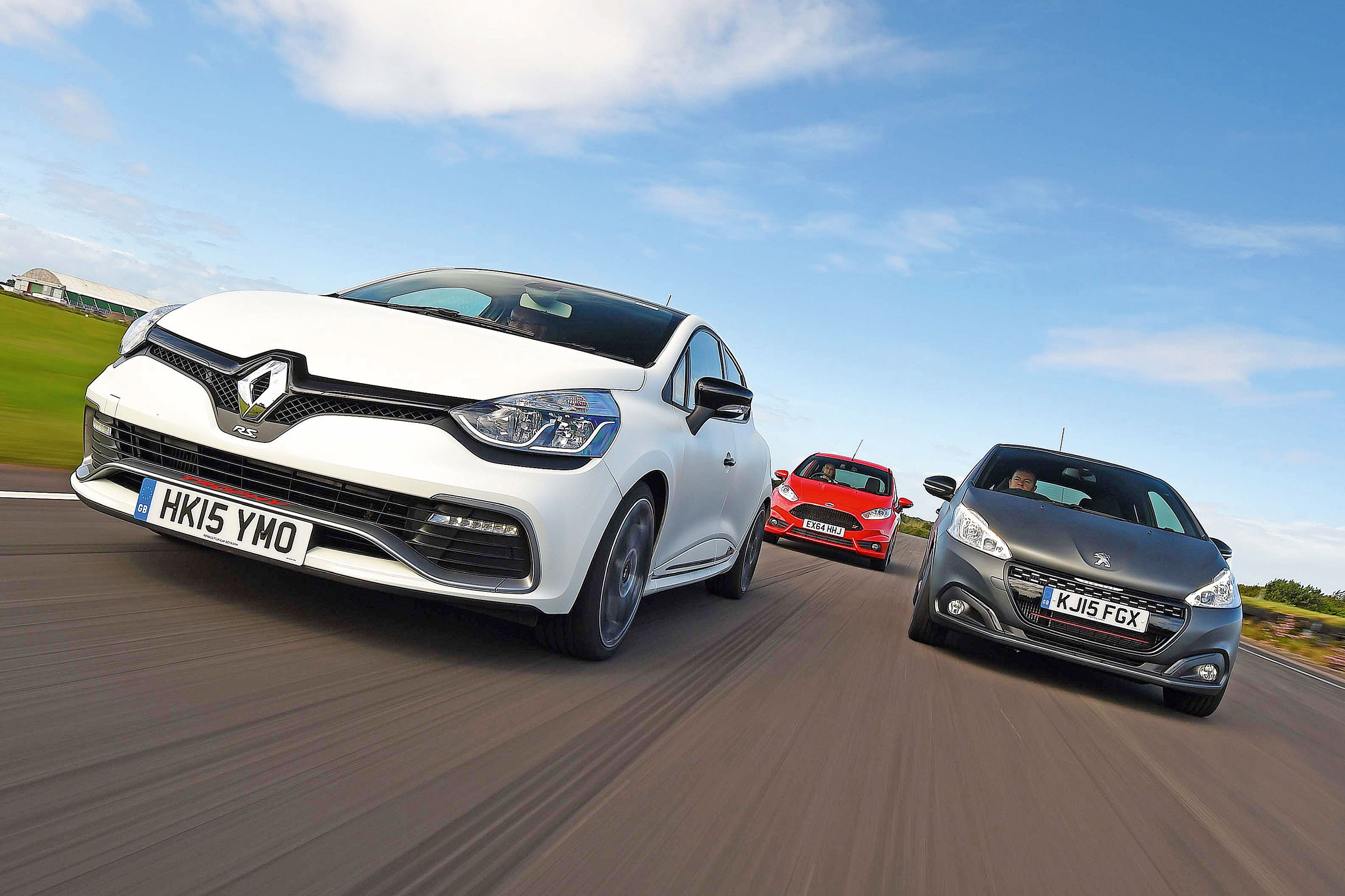 Renault Clio RS 220 Trophy vs Peugeot 208 GTi and Ford Fiesta ST