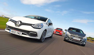 Renault Clio RS 220 Trophy vs Peugeot 208 GTi and Ford Fiesta ST
