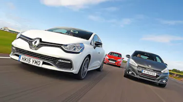 Renault Clio RS 220 Trophy vs Peugeot 208 GTi and Ford Fiesta ST