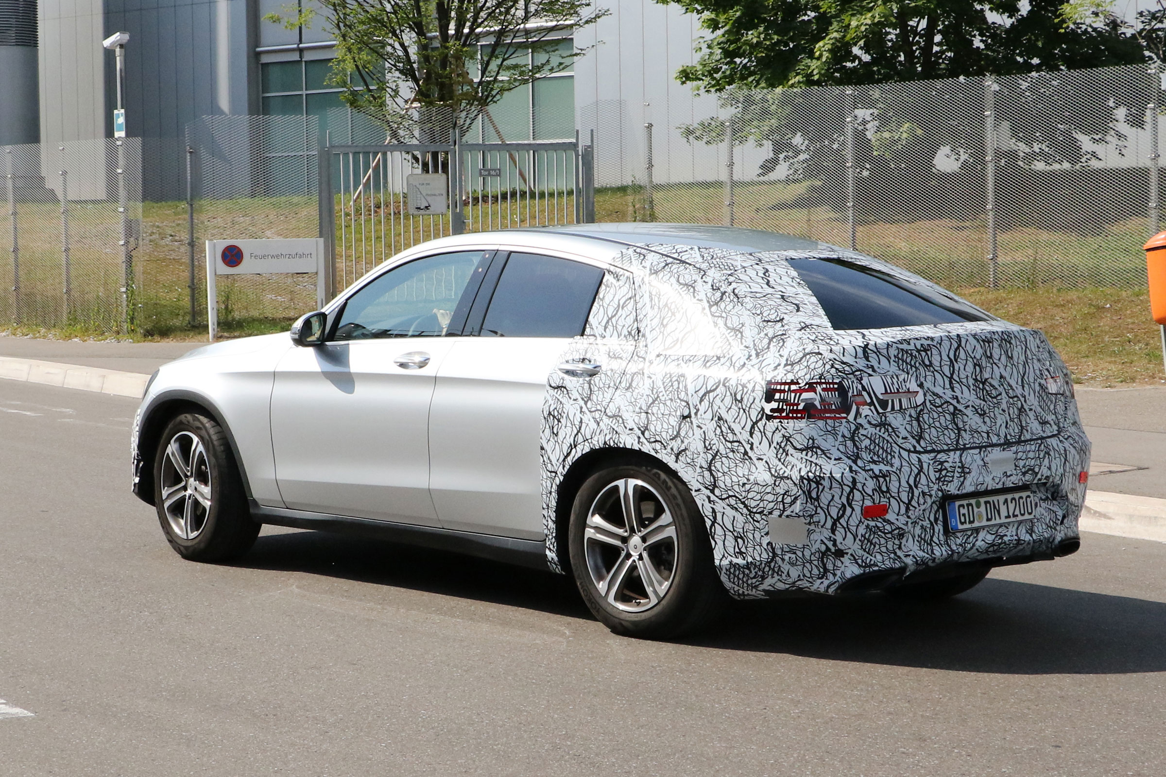 Mercedes GLC Coupe spy shots - rear 3/4
