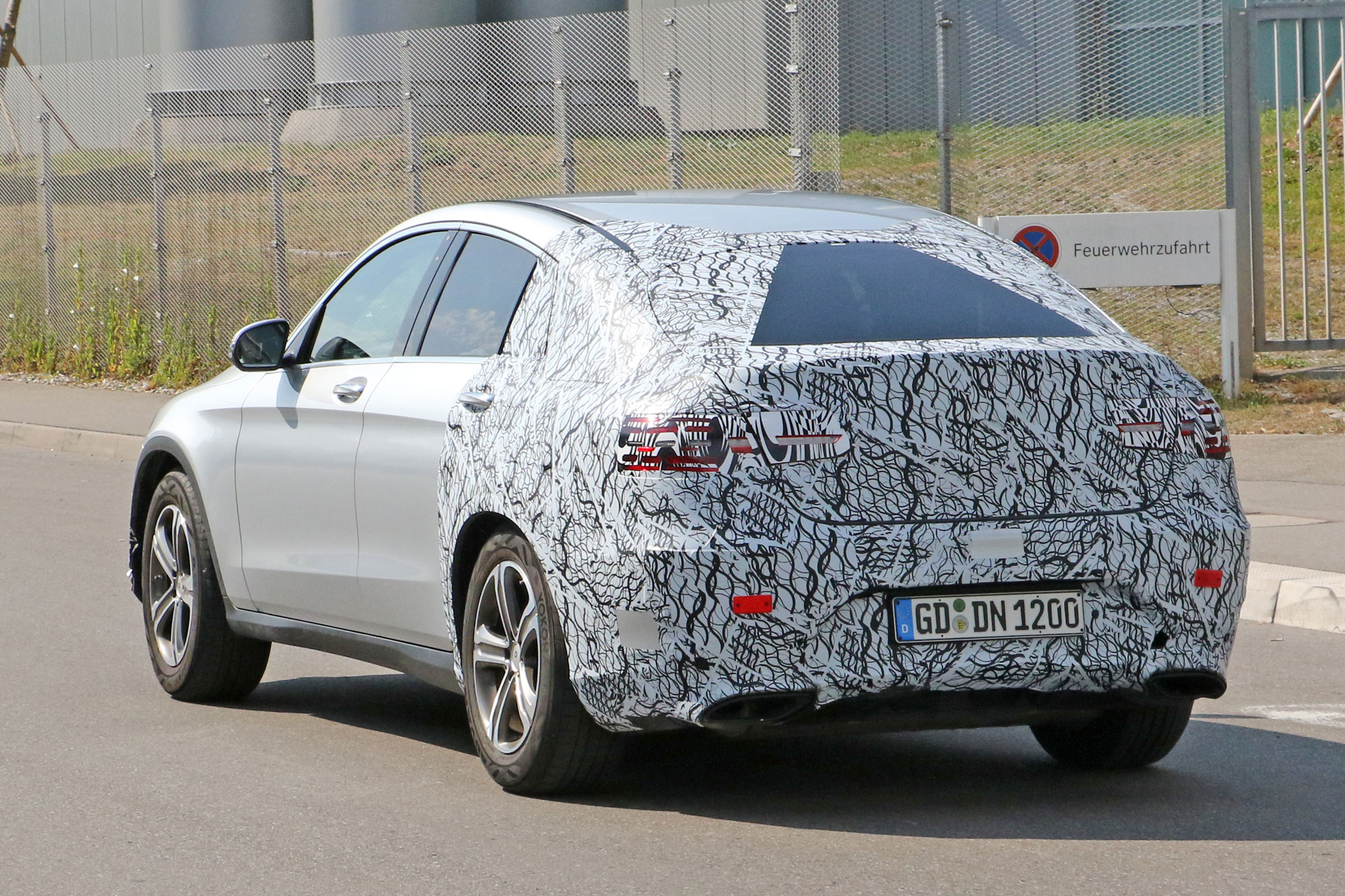 Mercedes GLC Coupe spy shots - rear