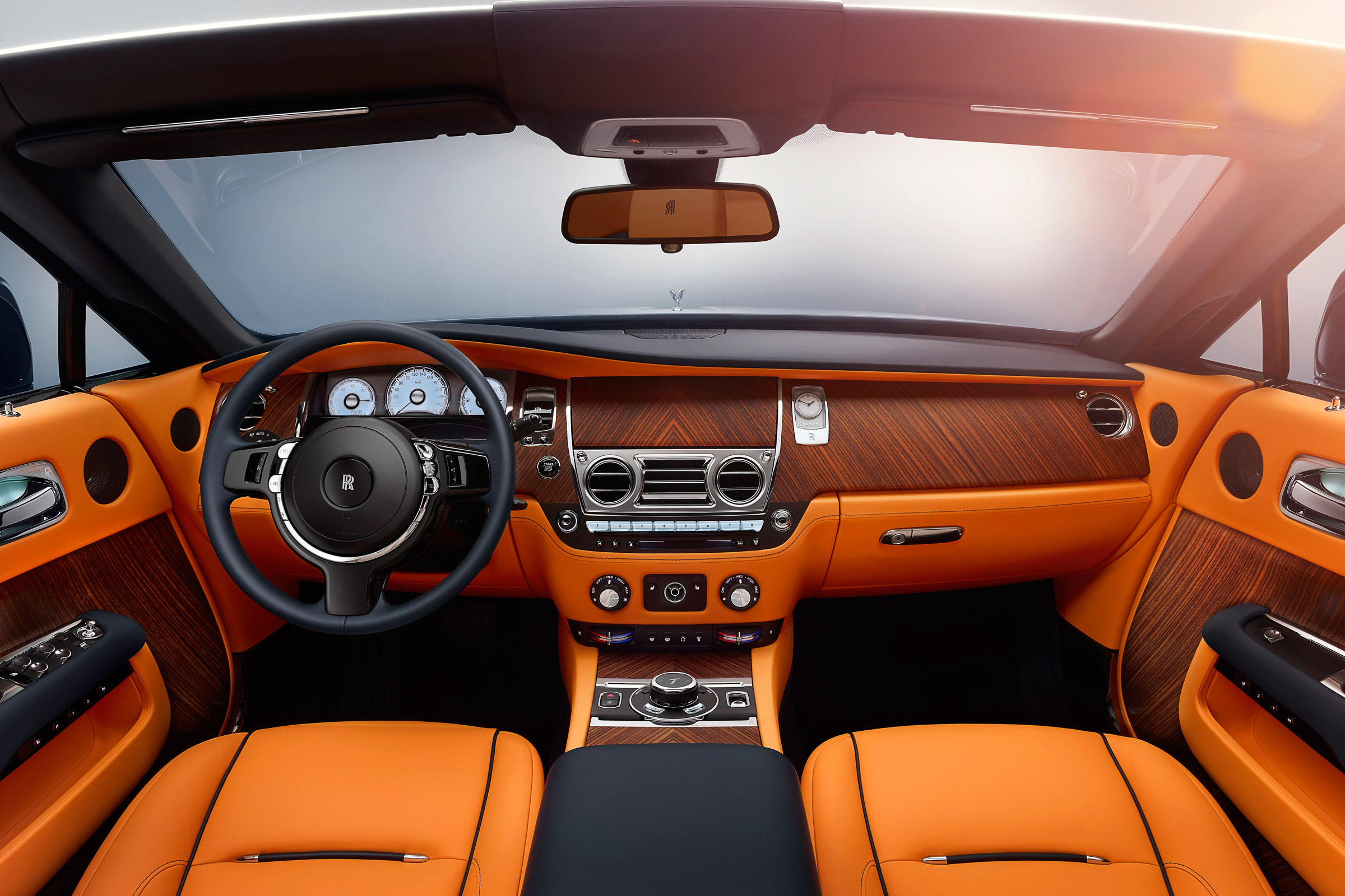 Rolls-Royce Dawn convertible inside