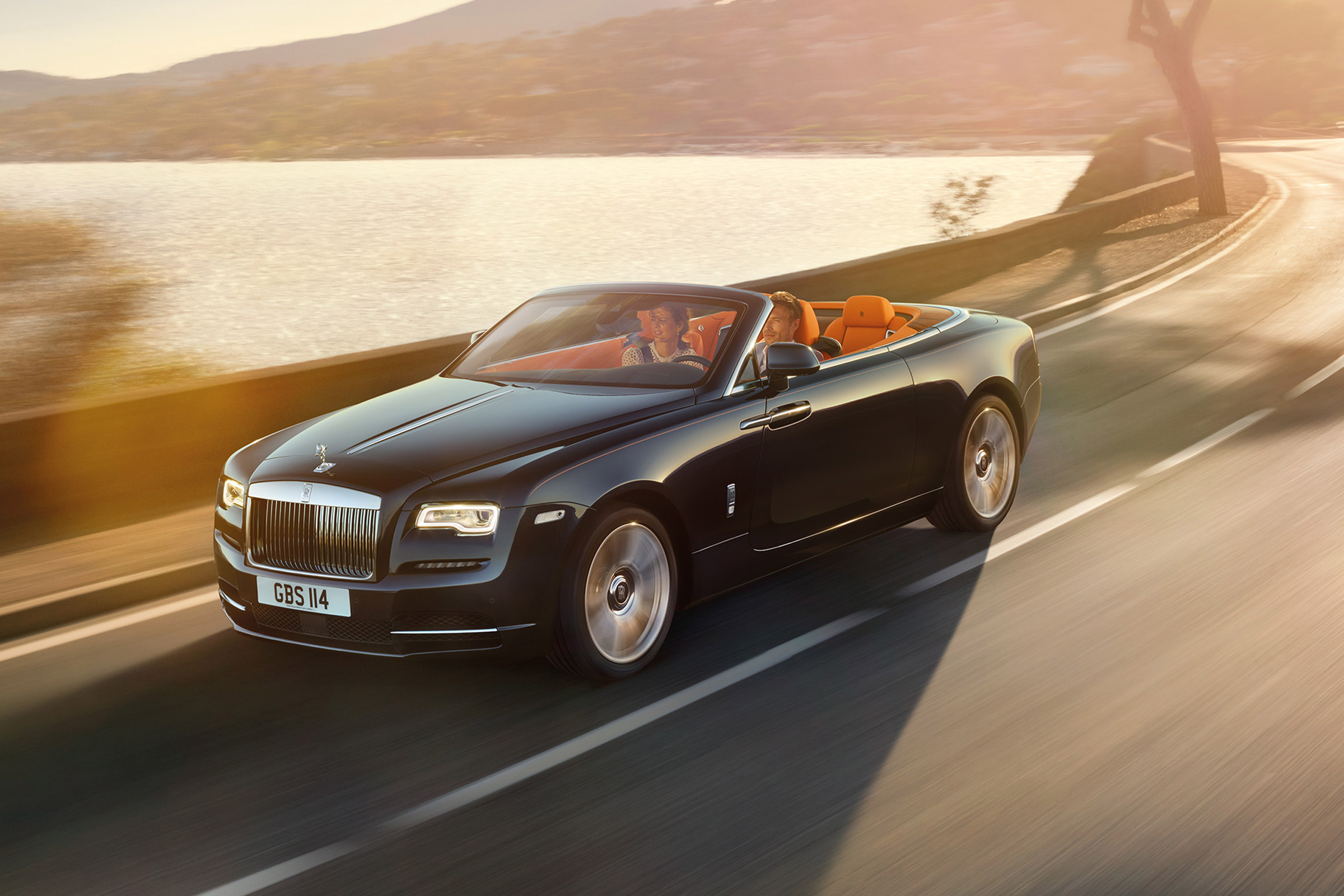 Rolls-Royce Dawn convertible driving 
