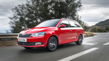 red skoda fabia
