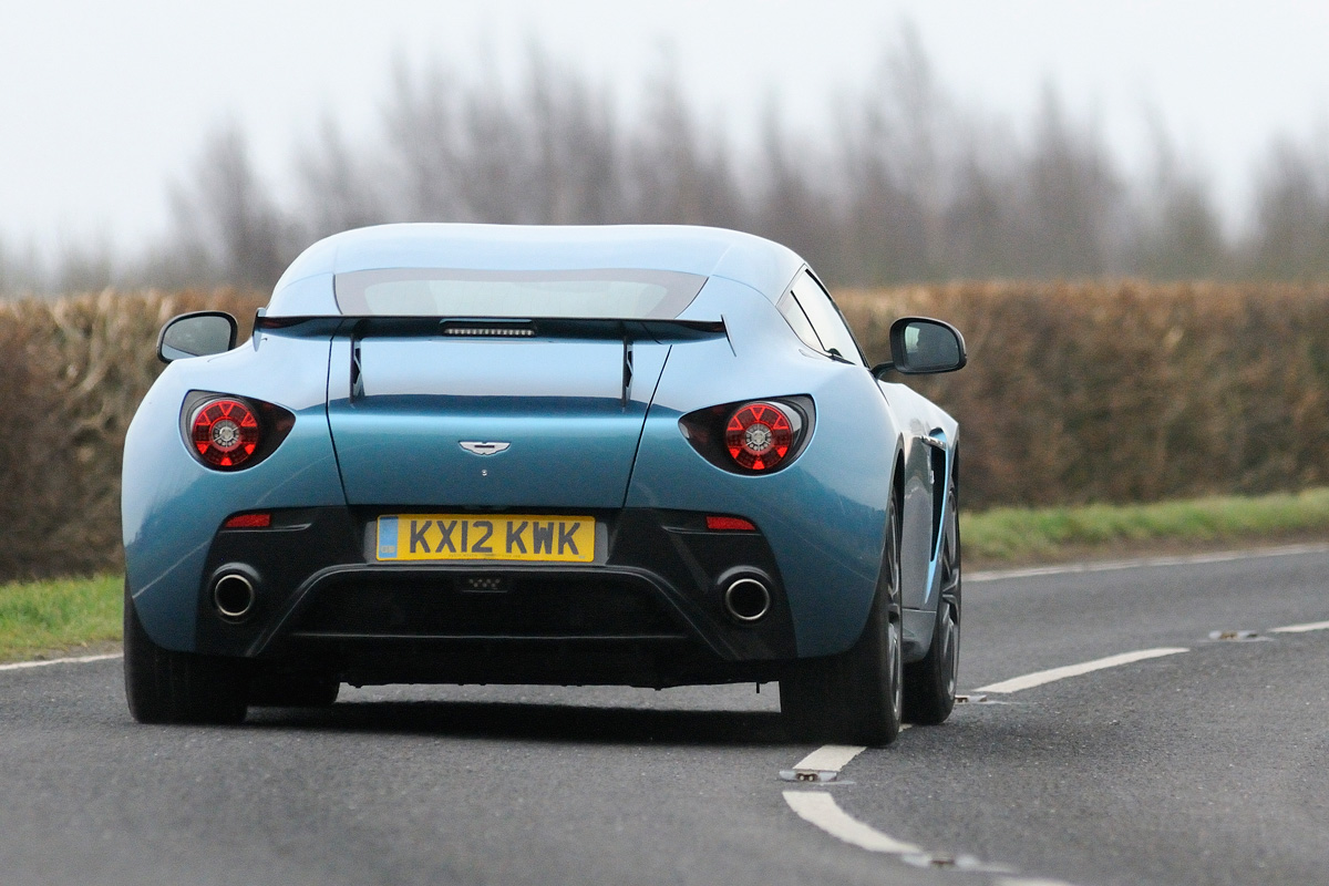 Aston Martin V12 Zagato rear cornering