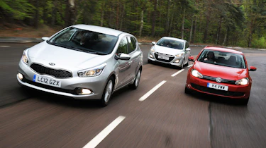 Kia Cee'd vs Hyundai i30 and VW Golf
