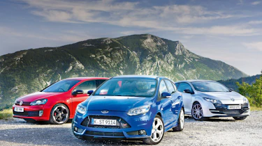 VW Golf GTI vs Ford Focus ST and Renault Megane 265