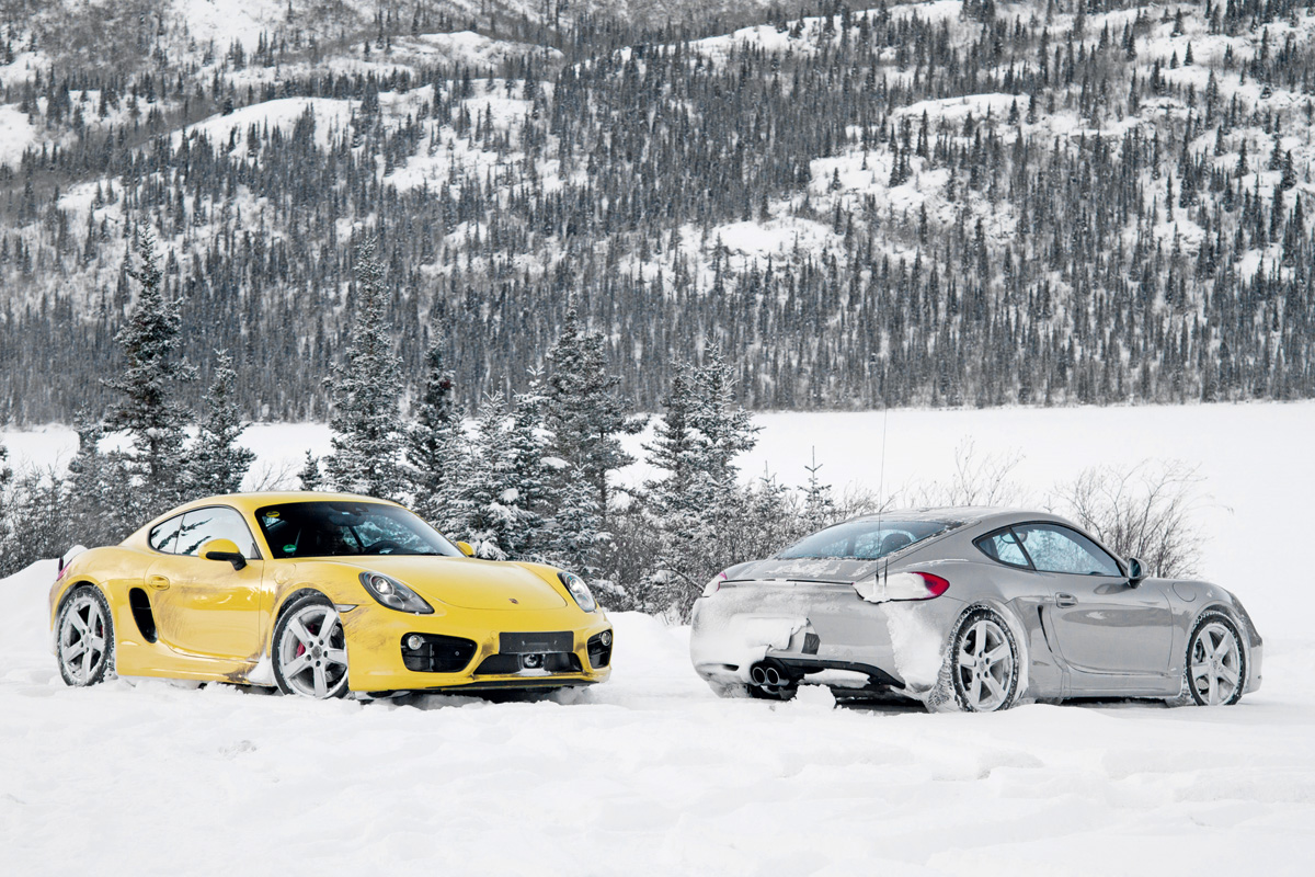 Porsche Cayman S front and rear static