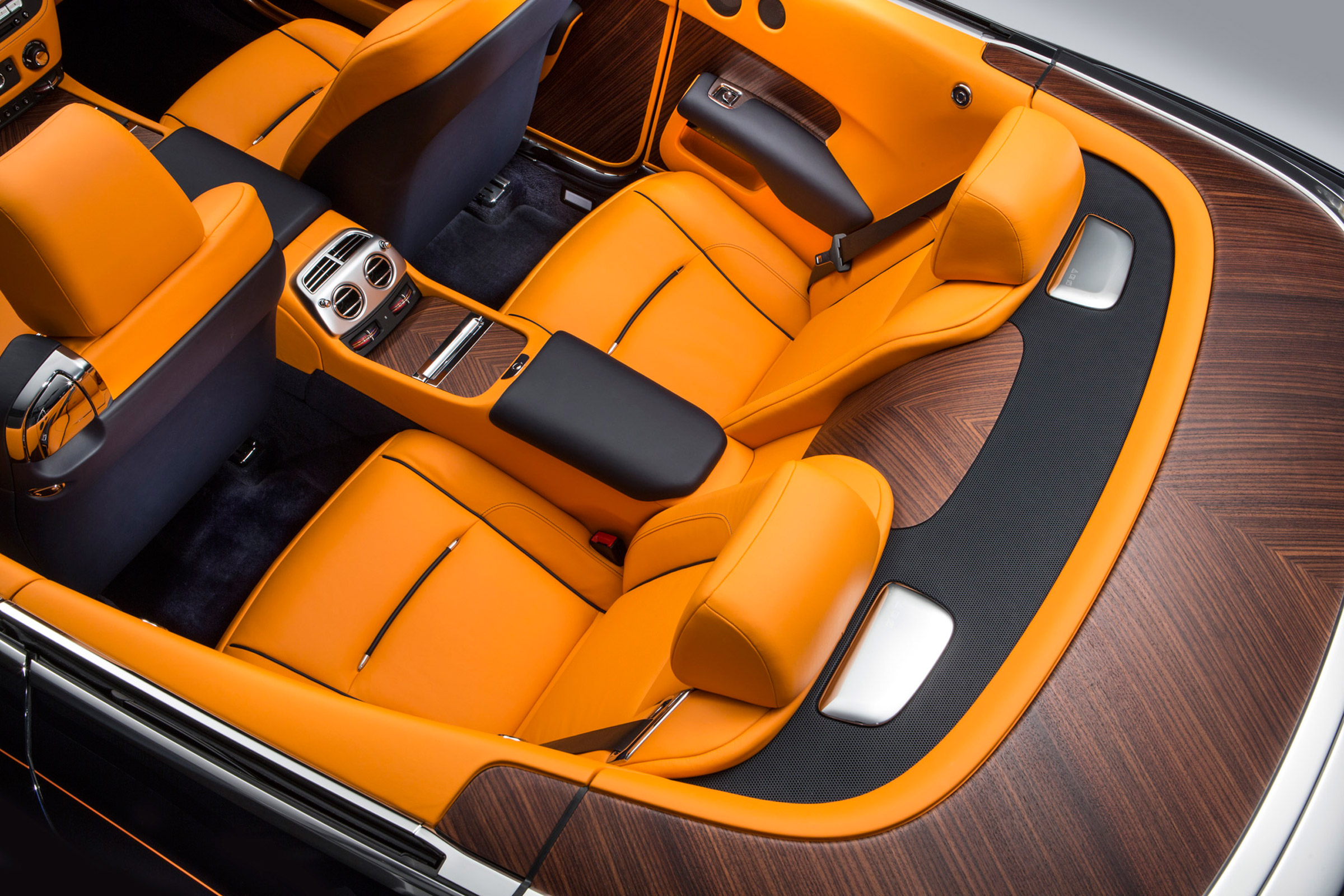 Rolls-Royce Dawn convertible from above
