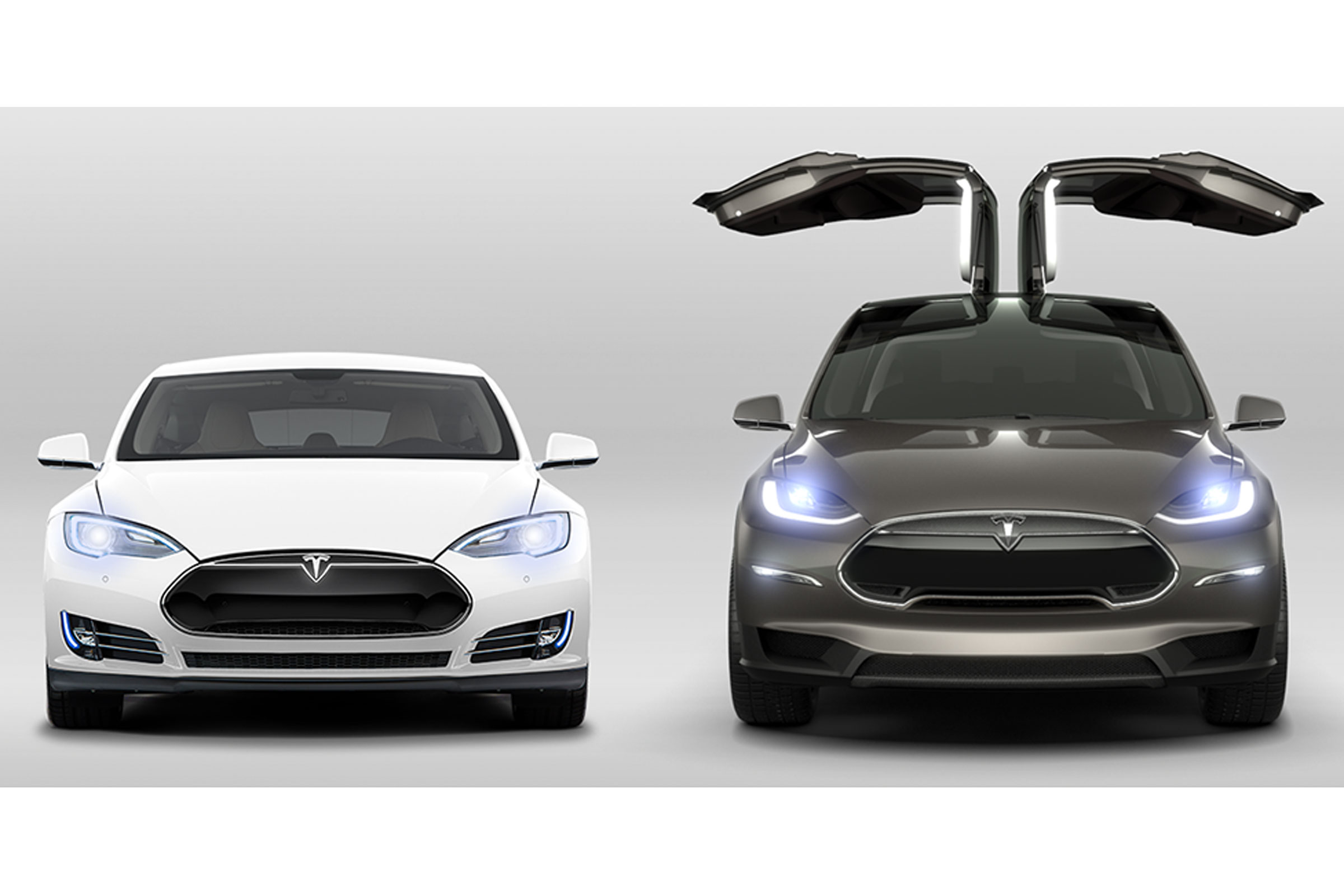 Tesla Model X next to Model S